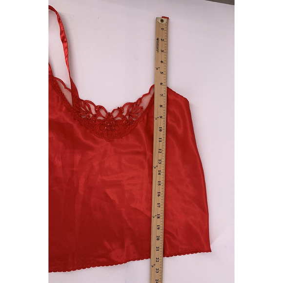 Vintage Chic by H.I.S. Red Satin Camisole S-M - Picture 7 of 9